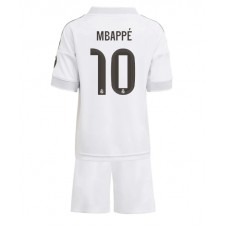 Real Madrid Kylian Mbappe #10 Hjemmedraktsett Barn 2025-26 Kortermet (+ korte bukser)